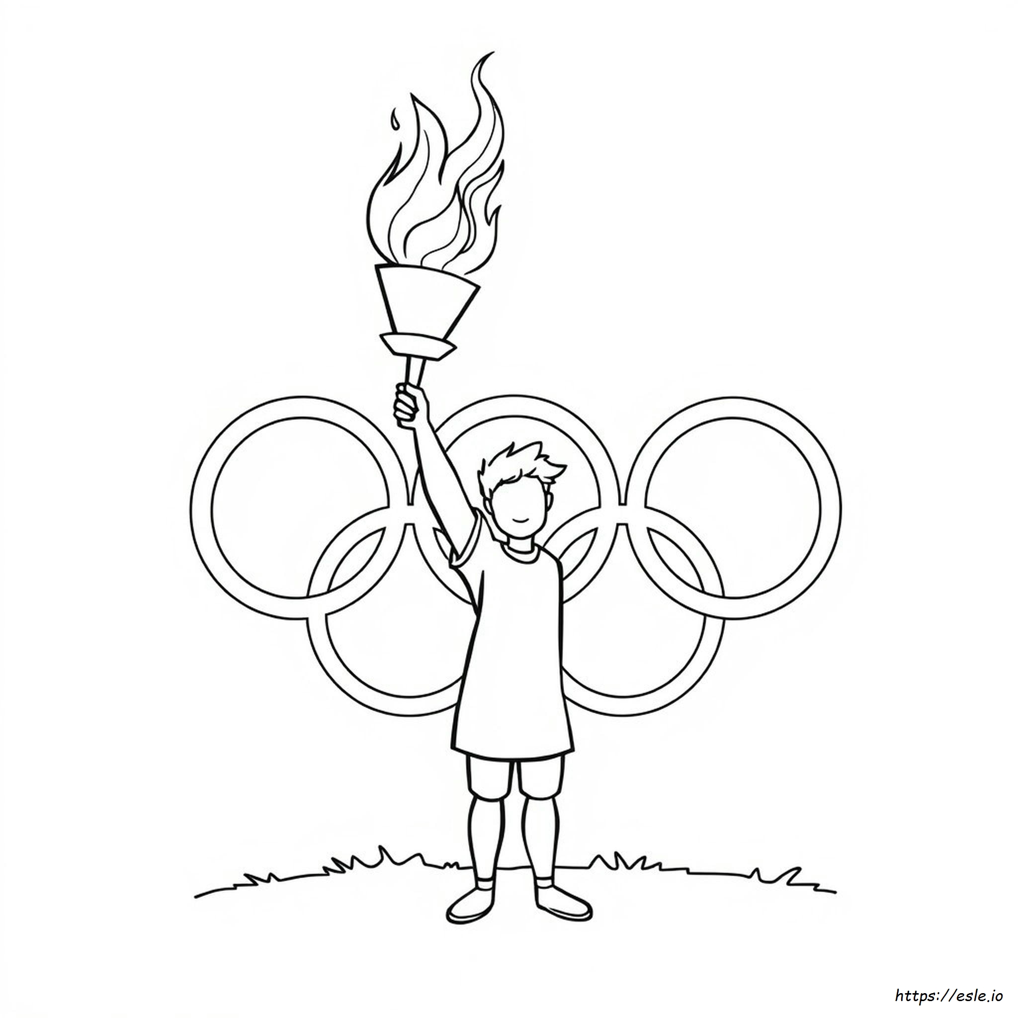 Fiamma Olimpica Da Colorare
