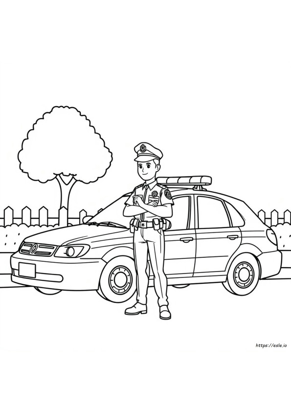 Divisa Della Polizia Da Colorare
