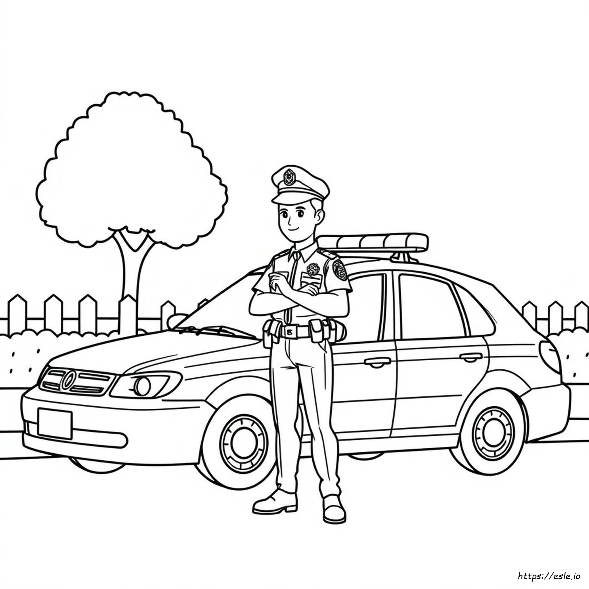 Police Uniform Coloring Pages