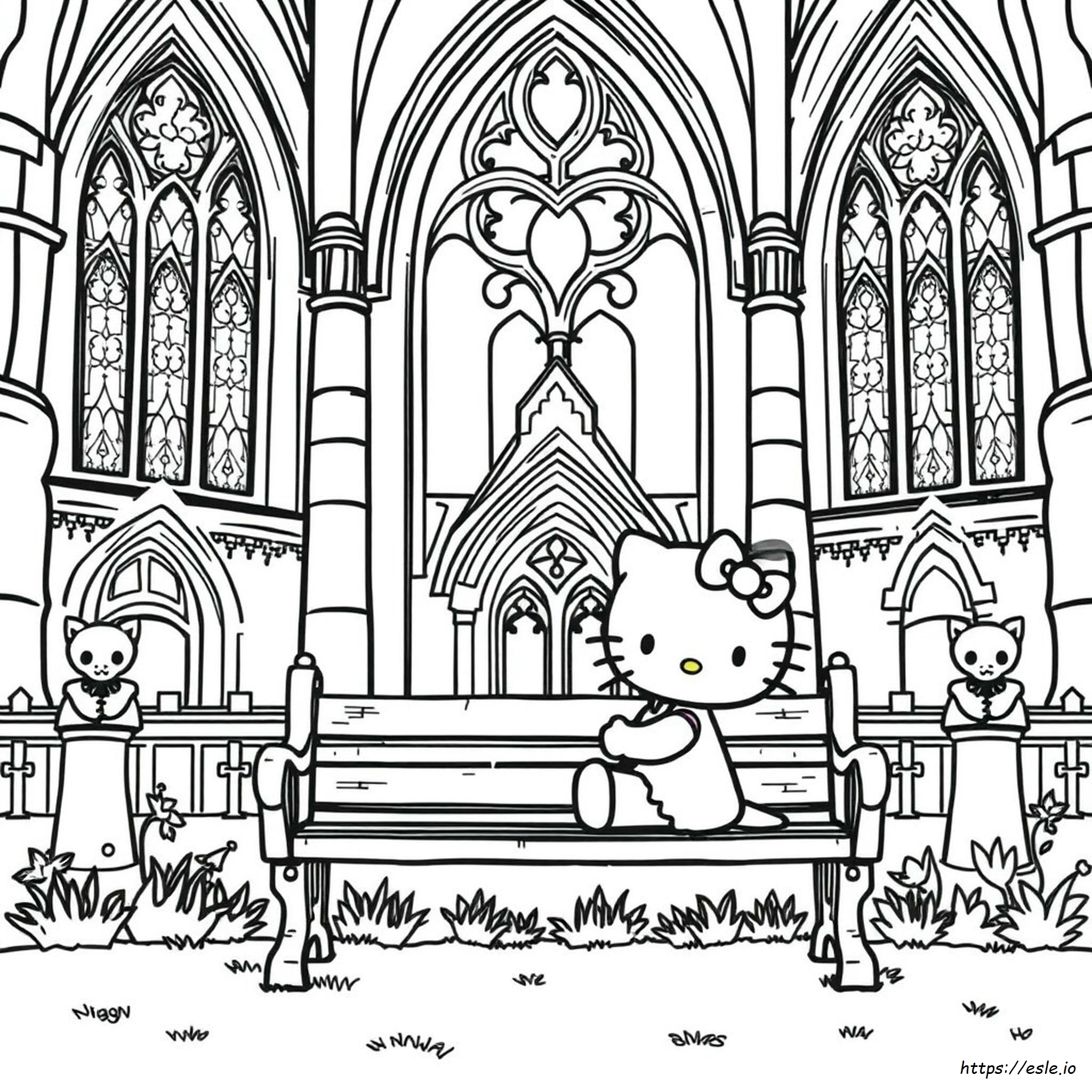 Hello Kitty Gotica Da Colorare