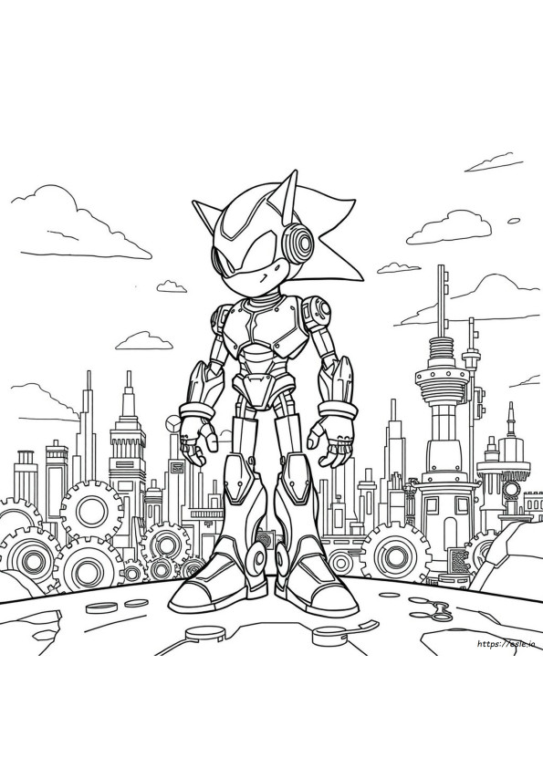 Metal Sonic Coloring Pages