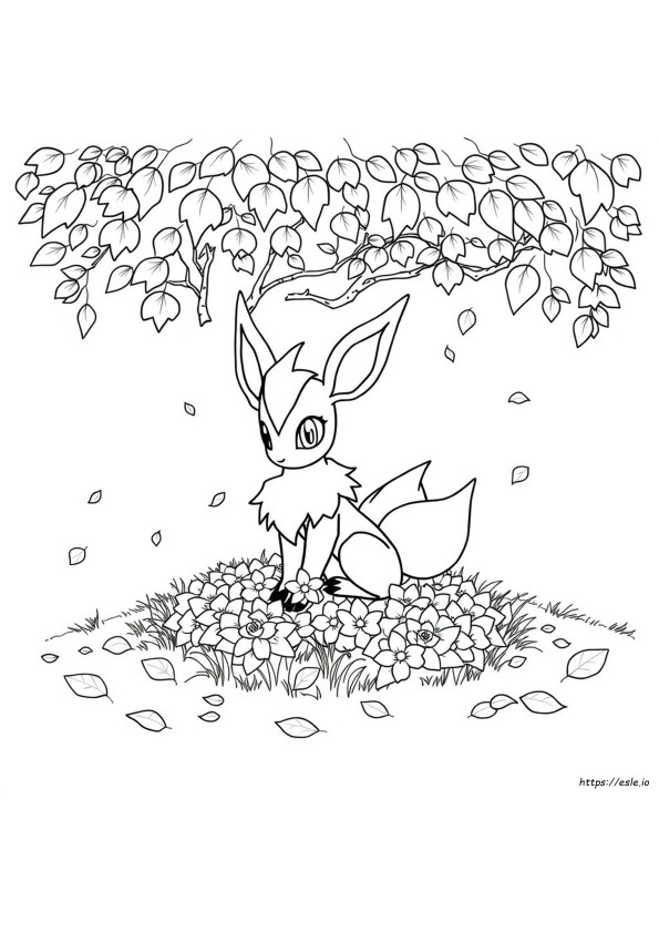 Leafeon Gambar Mewarnai