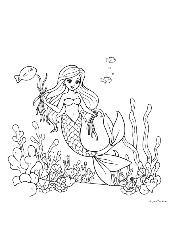 Immagine Di Sirena Da Colorare