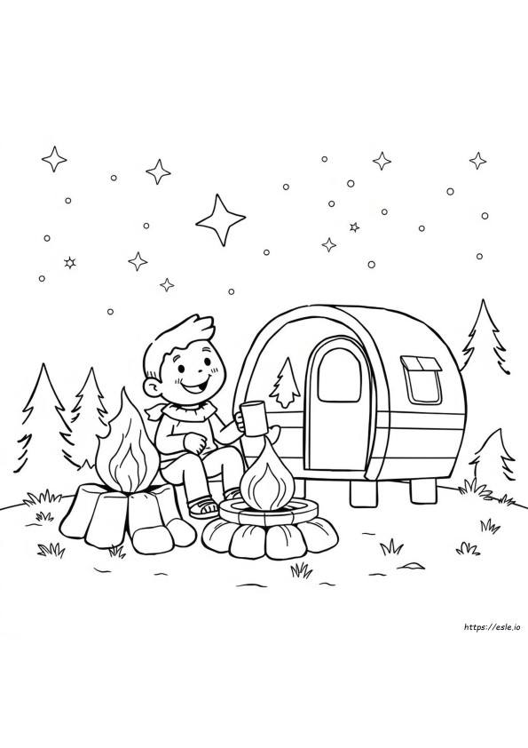 Kostenlose Happy Camper Ausmalbilder