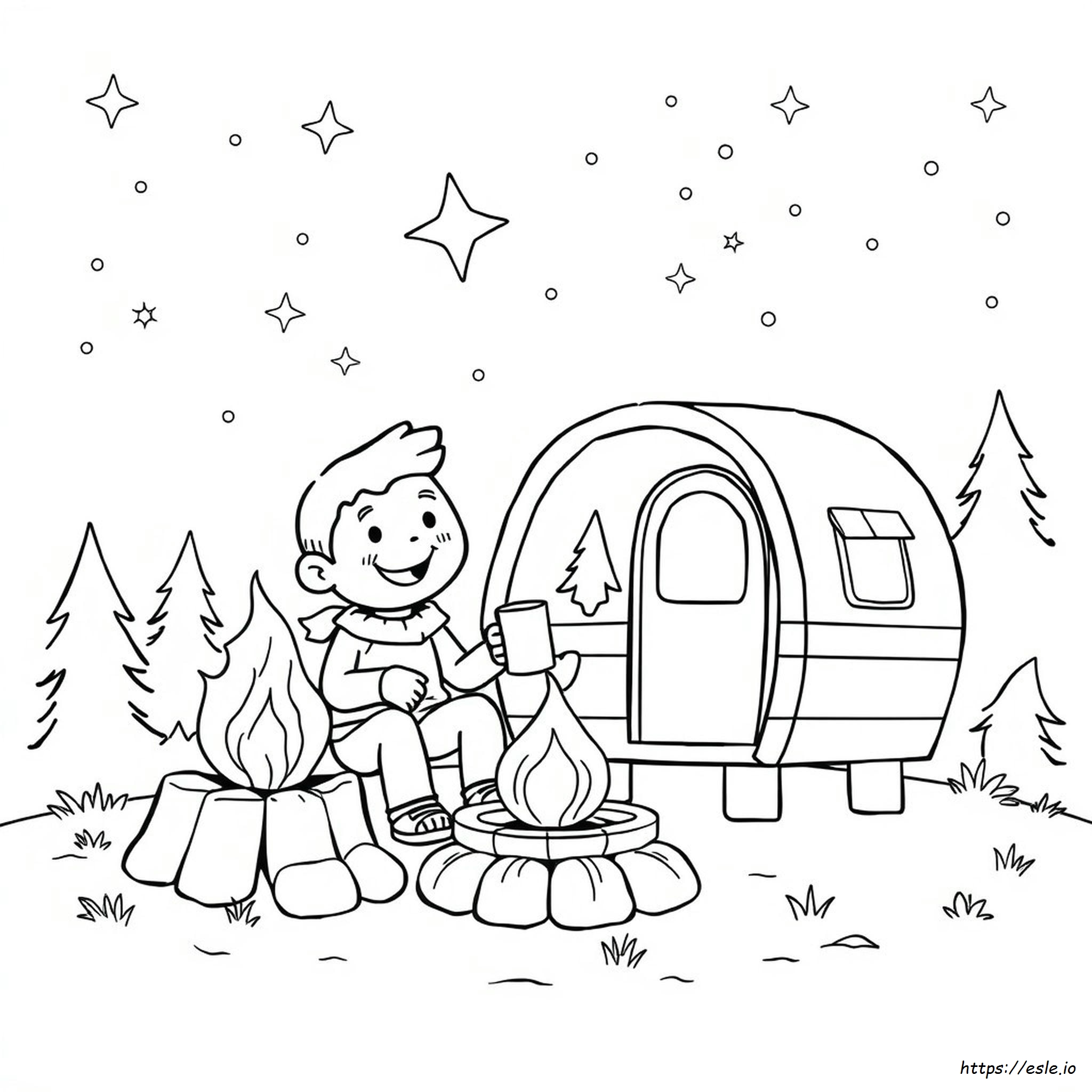 Free Happy Camper Coloring Pages