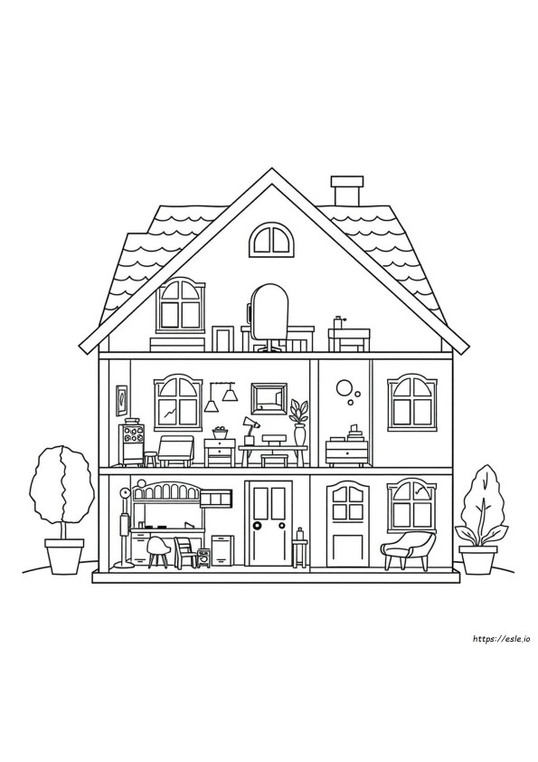Dollhouse Coloring