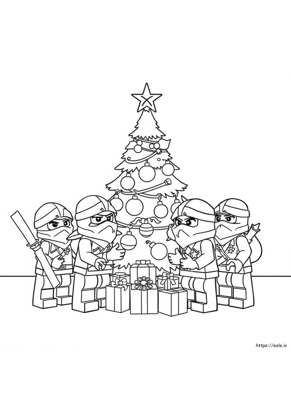 Ninjago Natal Gambar Mewarnai