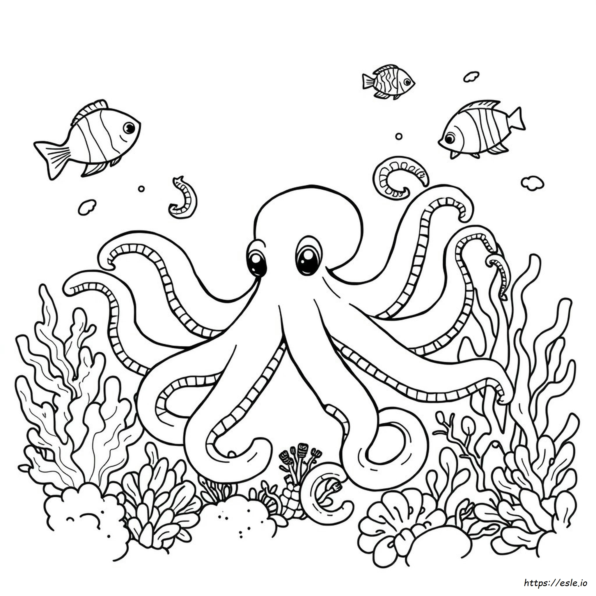 Oktopus Ausmalen
