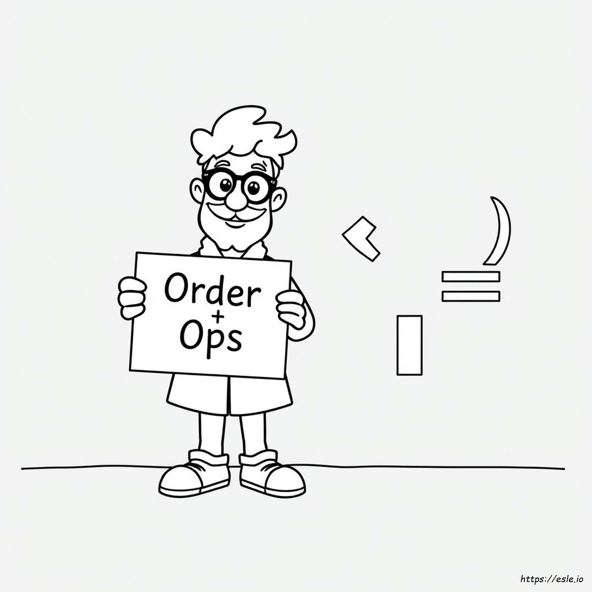 Order Of Operations Coloring Page