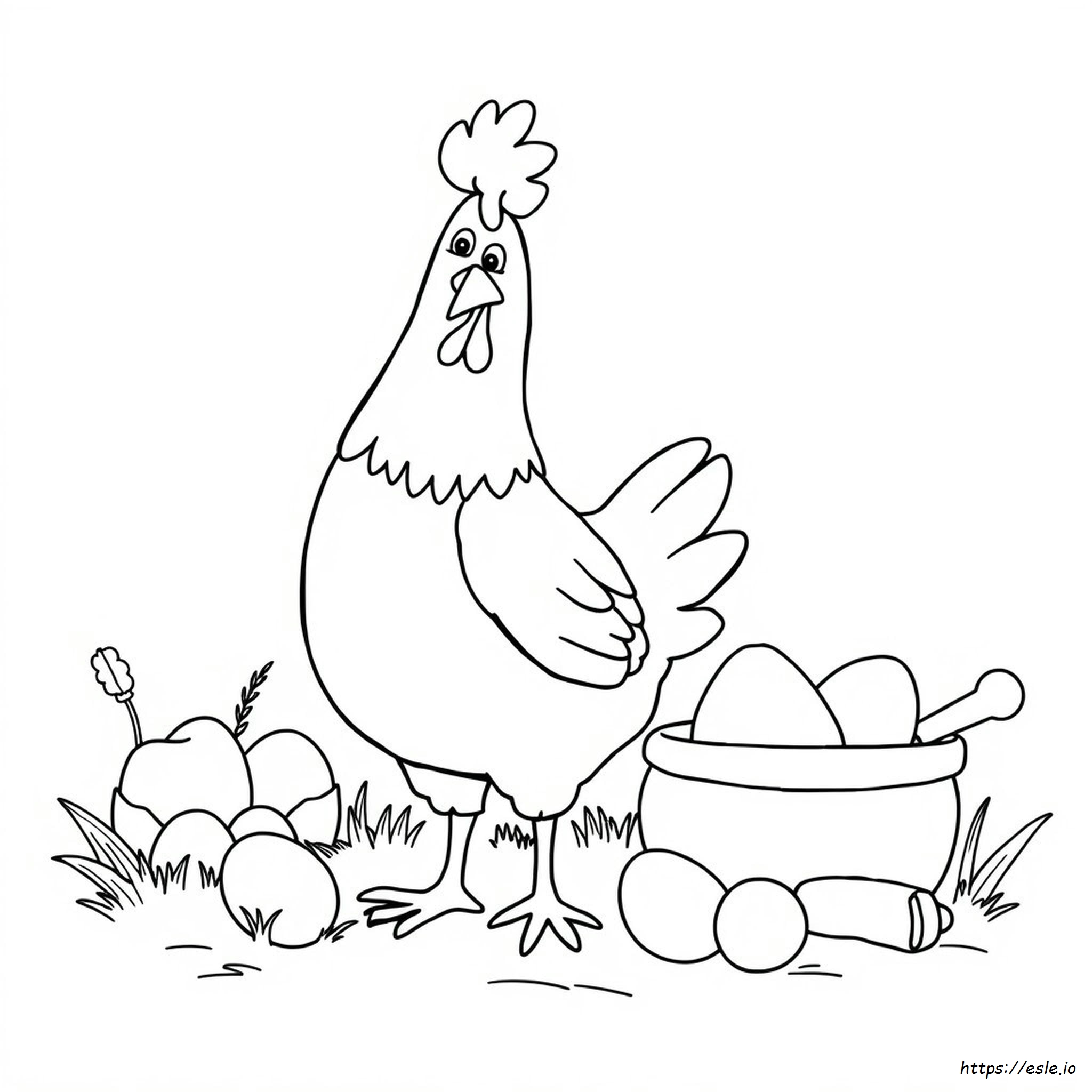 Little Red Hen Coloring Pages