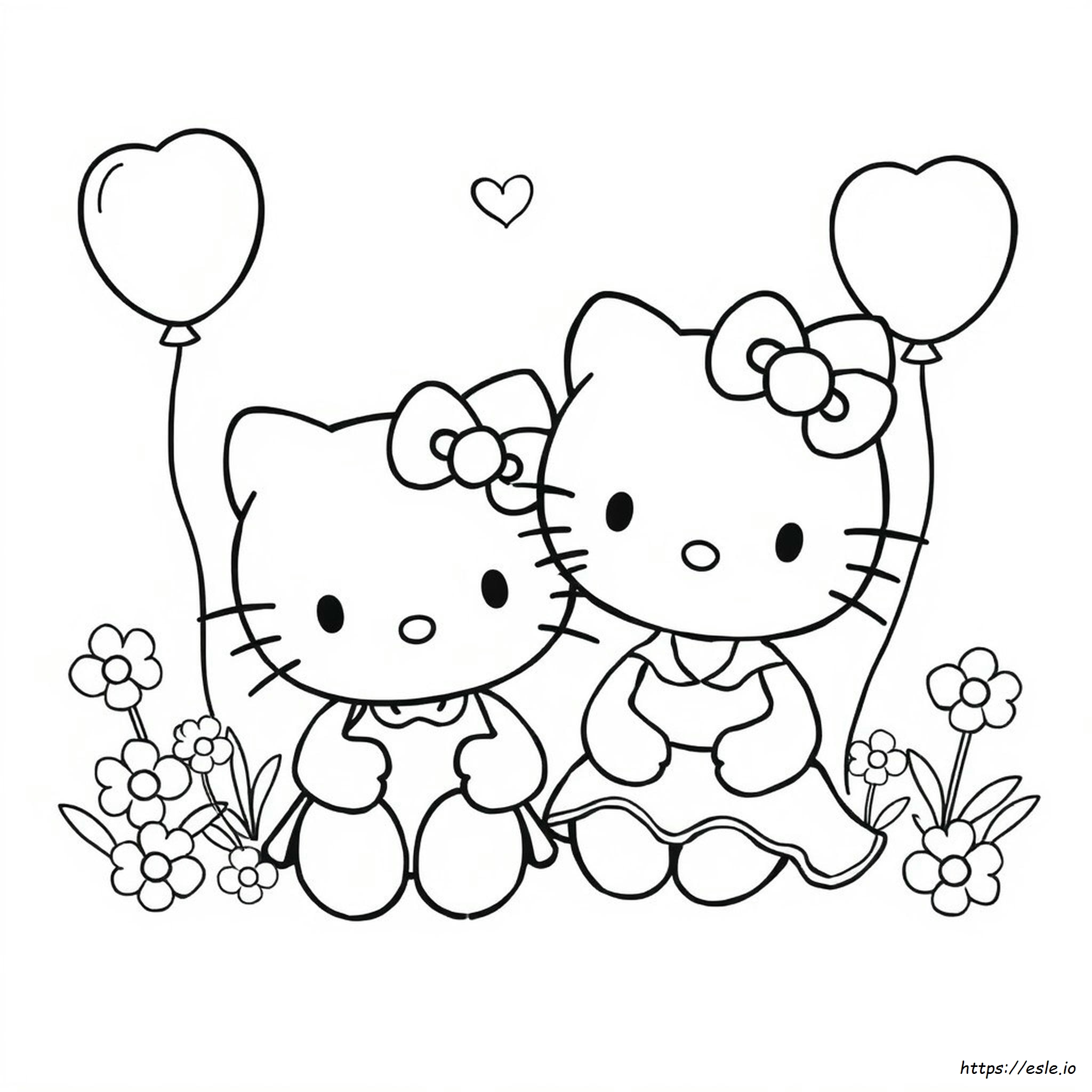 Coloriages Hello Kitty Et Meilleure Amie