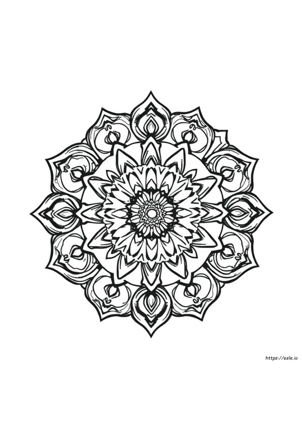 Mandala Dapat Dicetak Gratis Gambar Mewarnai