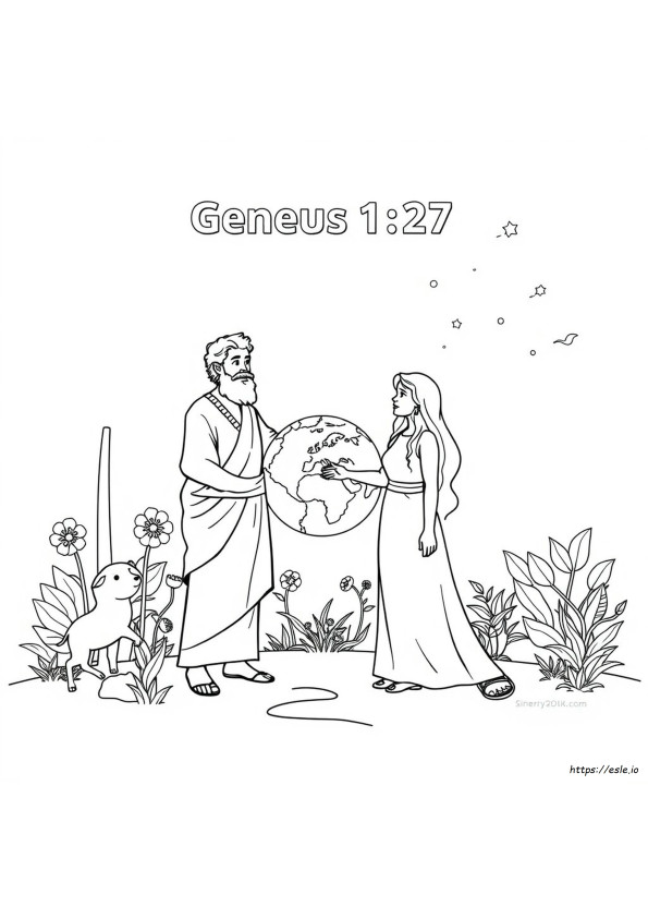 Kejadian 1 27 Gambar Mewarnai