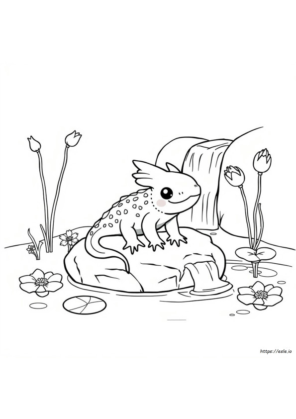 Axolotl Carino Da Colorare