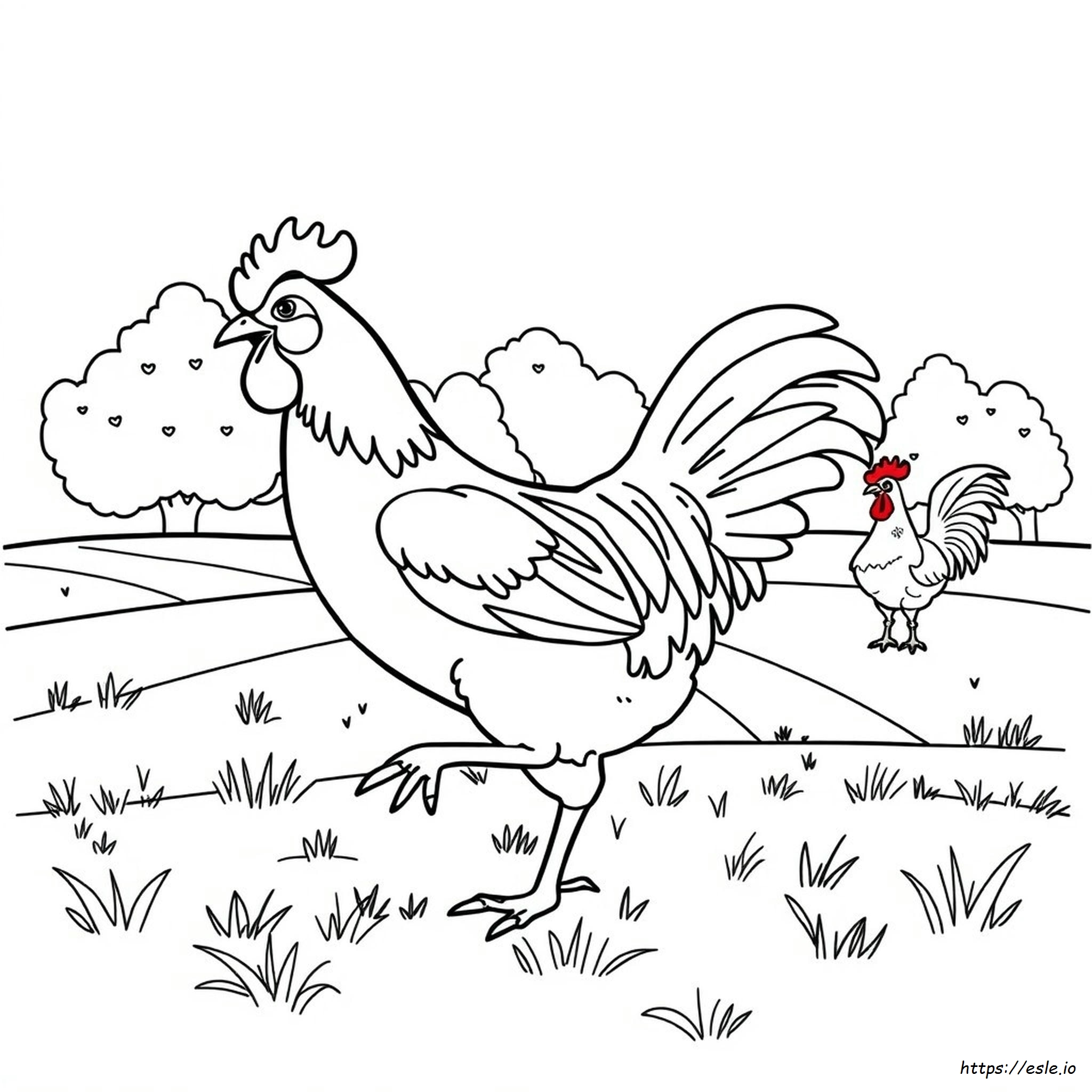 Kickin Chicken Colouring Pages