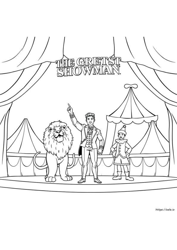 Halaman Mewarnai The Greatest Showman