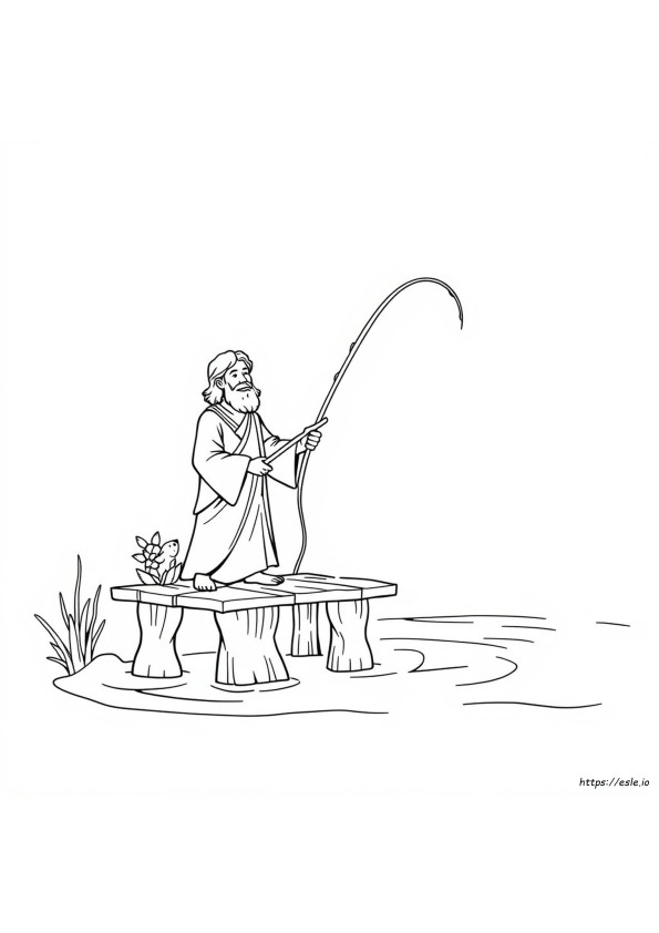 Memancing Bersama Yesus Gambar Mewarnai