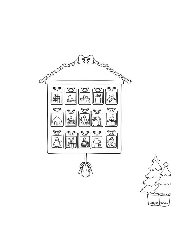 Kalender Advent Dapat Dicetak Gratis Gambar Mewarnai