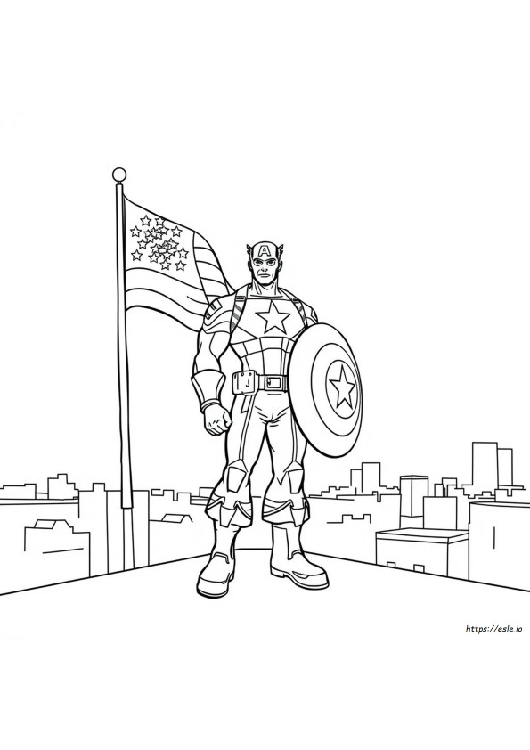 Captain America Coloring Pages Free Printable
