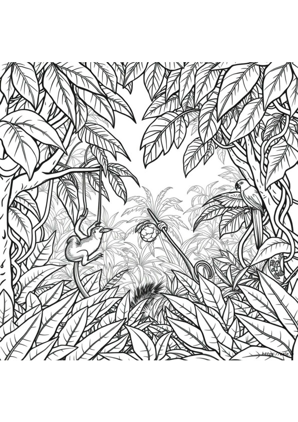 Gambar Mewarnai Hutan Untuk Dicetak