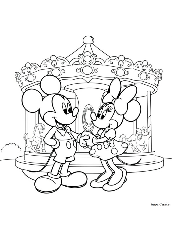 Mickey E Minnie Da Colorare