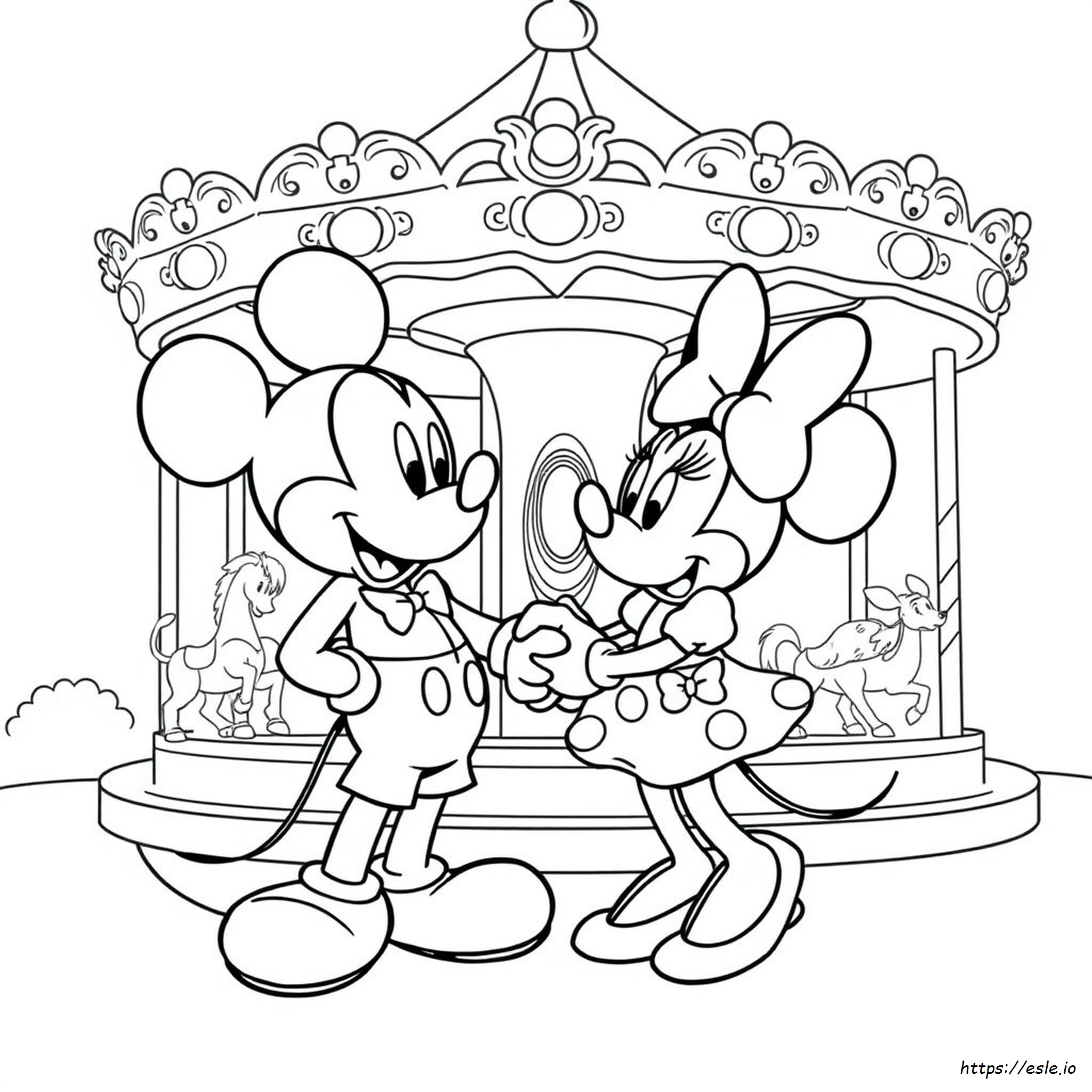Coloriage Mickey Et Minnie