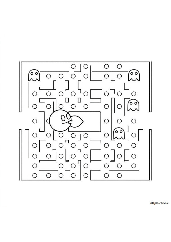 パックマン ぬりえ