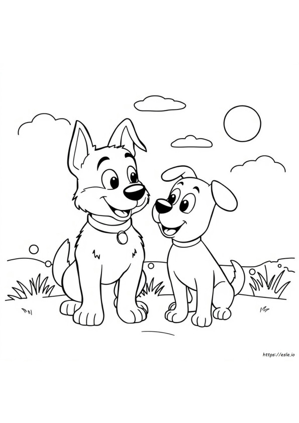 Free Printable Bluey And Bingo Coloring Pages