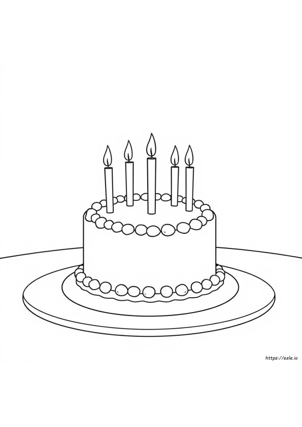 Gambar Mewarnai Kue Ulang Tahun Kosong