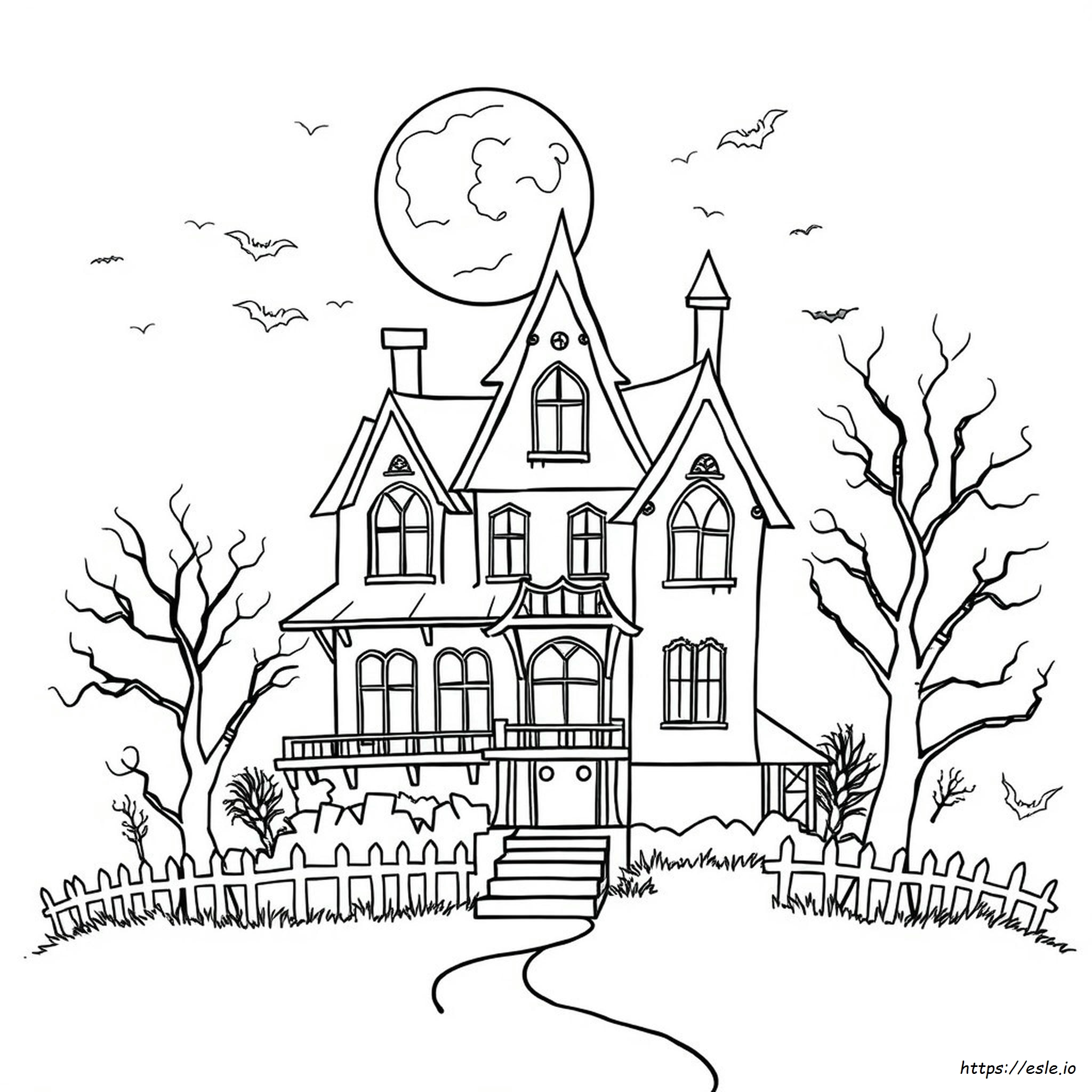 Casas Encantadas Para Imprimir Halloween Dibujos Para Colorear