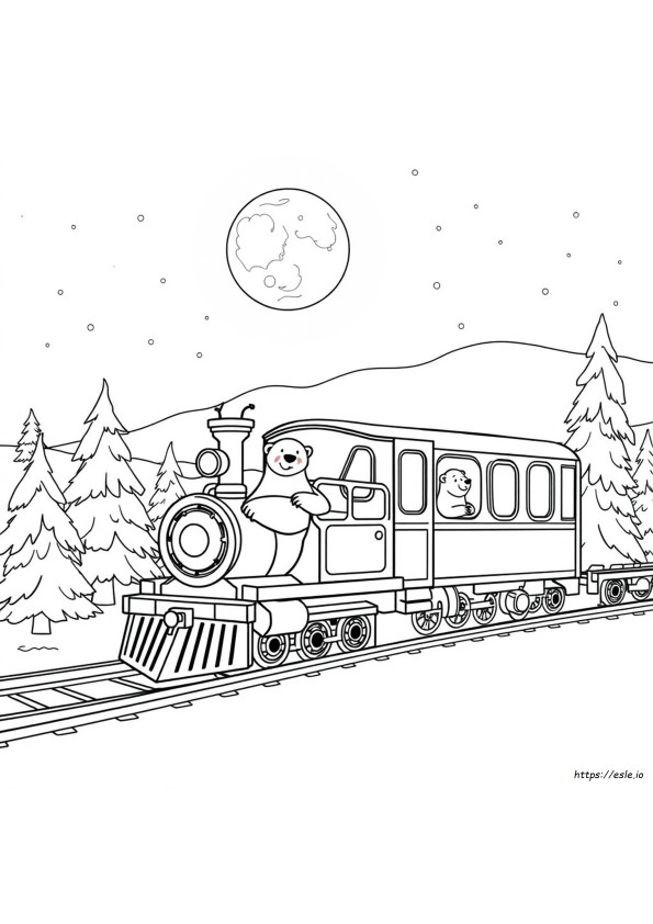 Gambar Mewarnai Polar Express