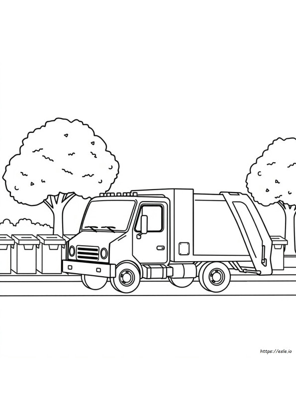 Gambar Mewarnai Truk Sampah Yang Dapat Dicetak
