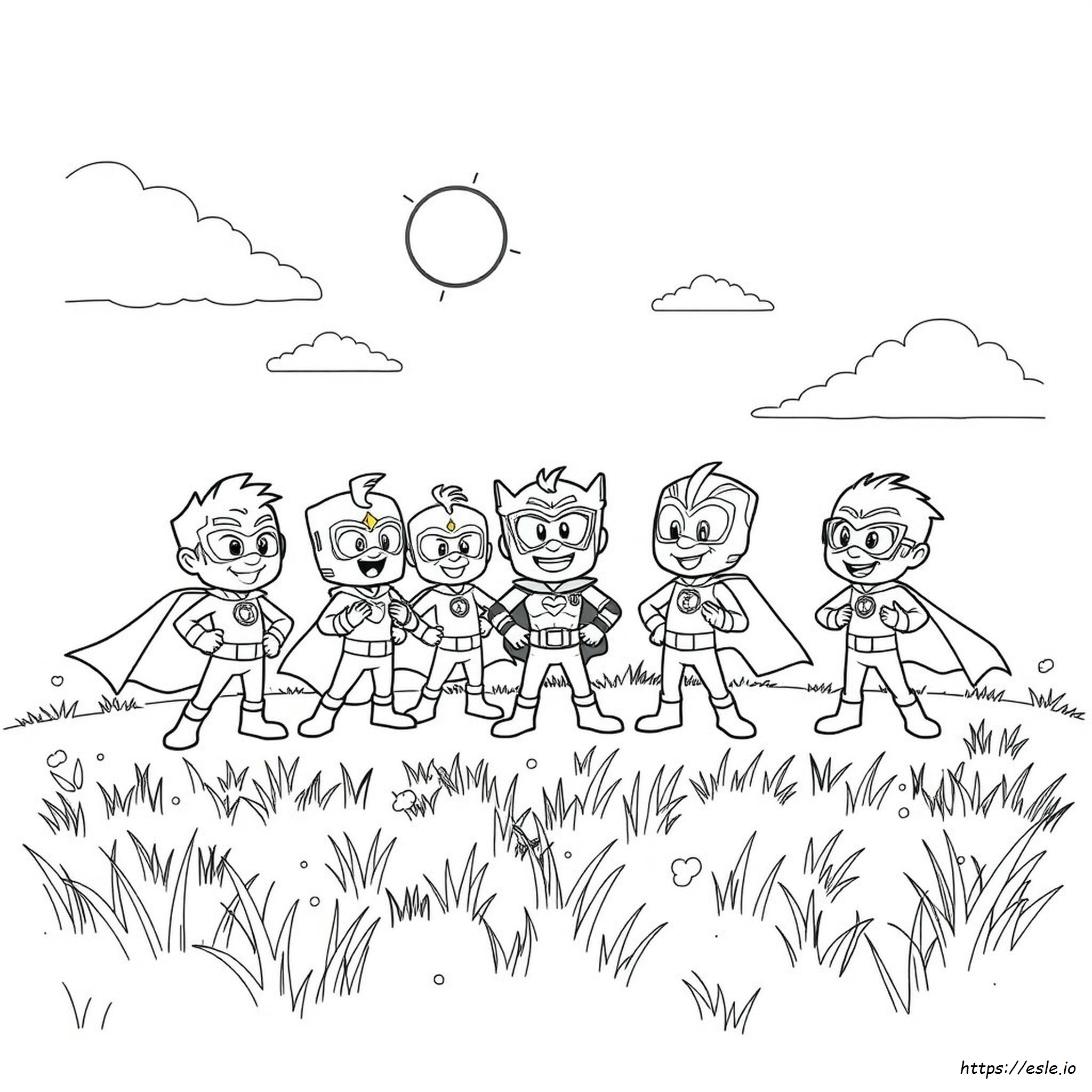 Super Zings Colouring Pages