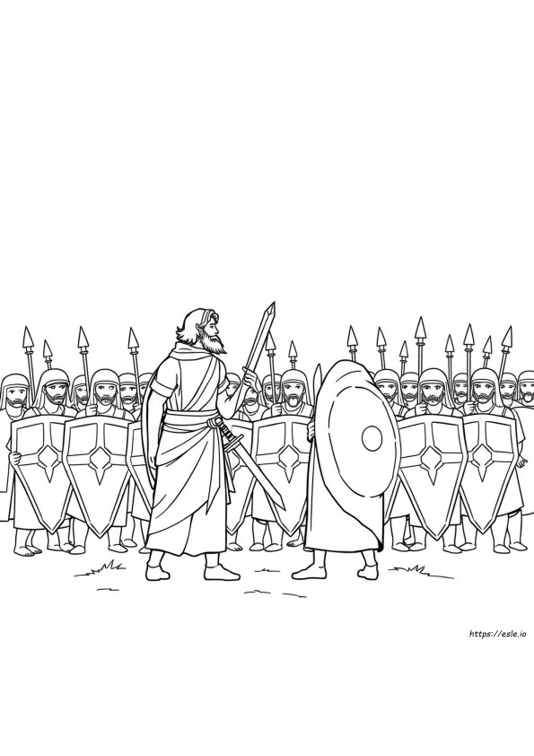 Joshua Dan Yerikho Gambar Mewarnai