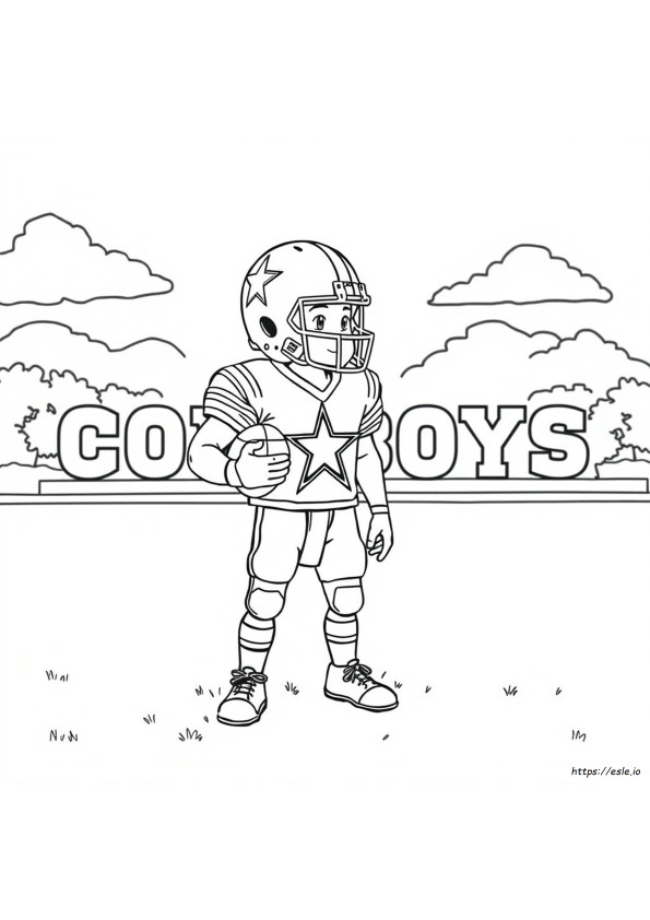 Gambar Mewarnai Helm Dallas Cowboys