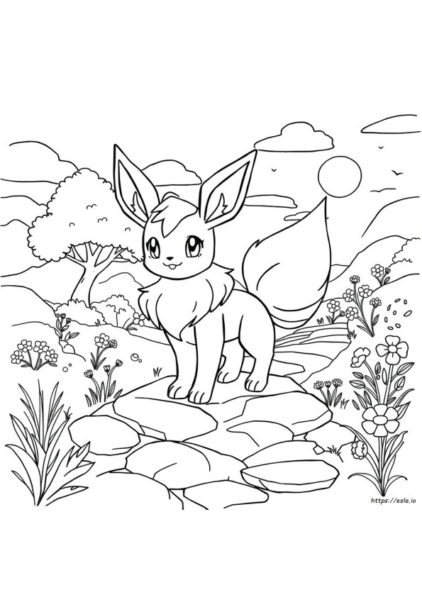 Gambar Mewarnai Flareon