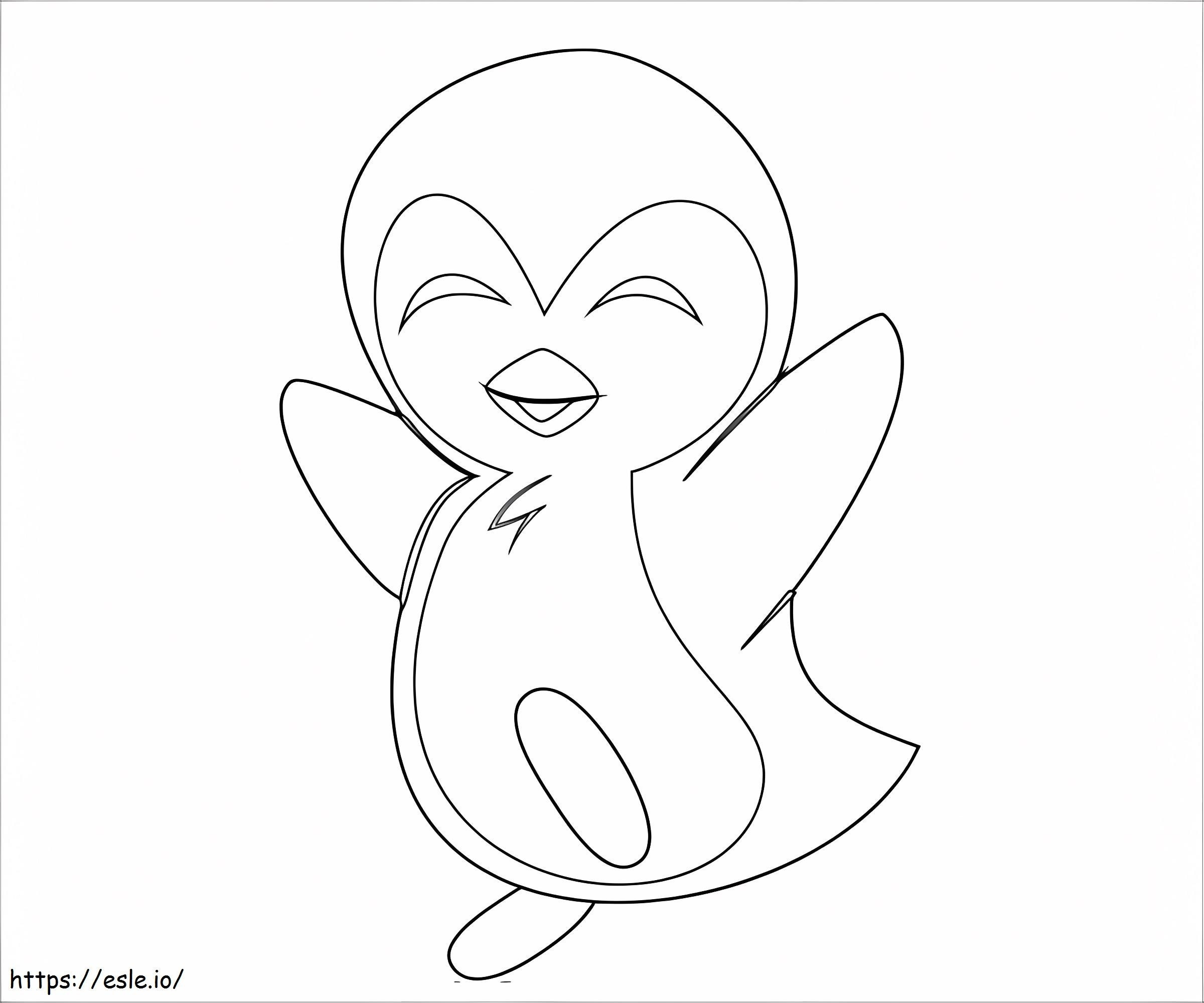 Happy Penguin coloring page
