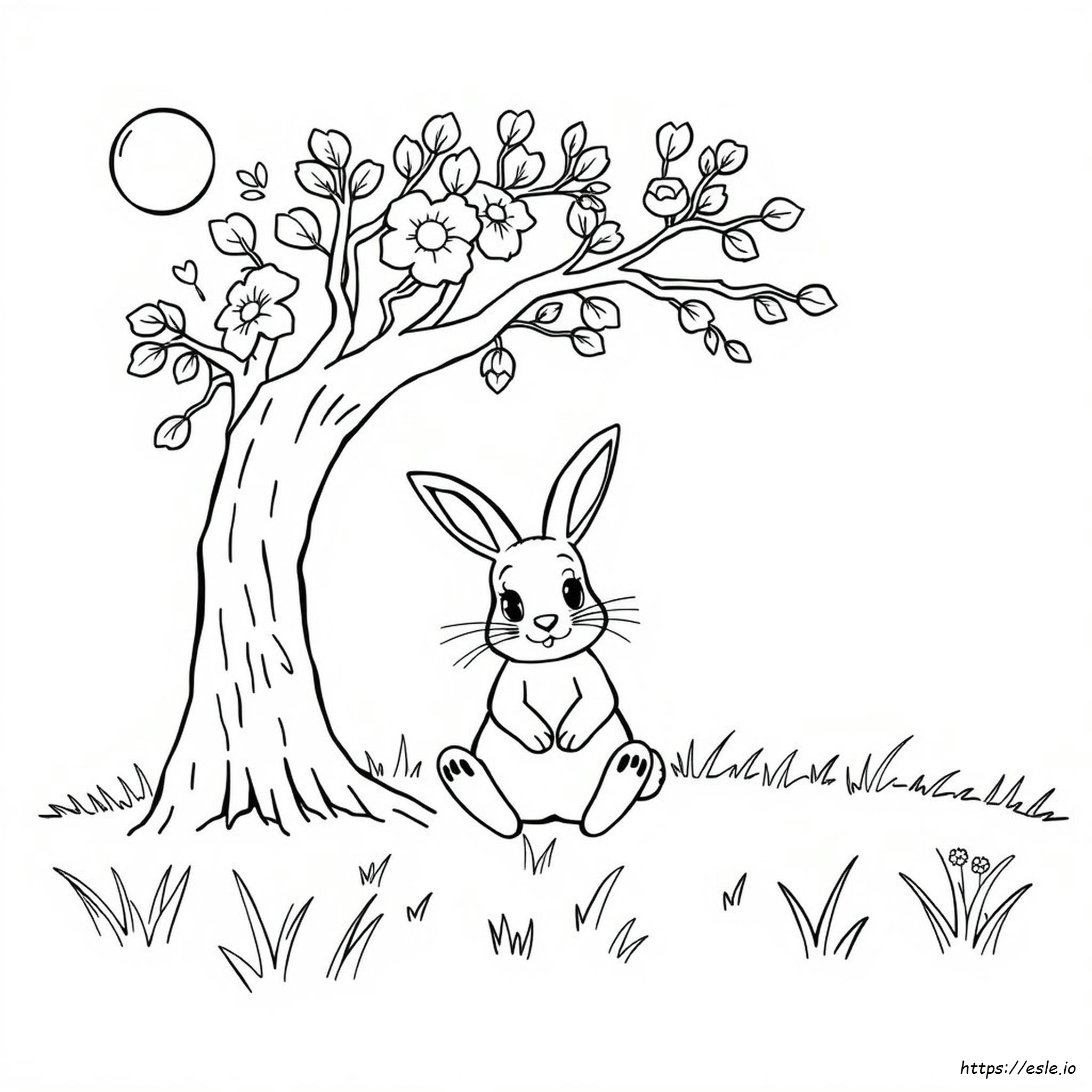 R Is For Rabbit Coloring Page