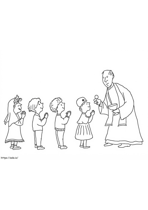 Eucharist coloring page