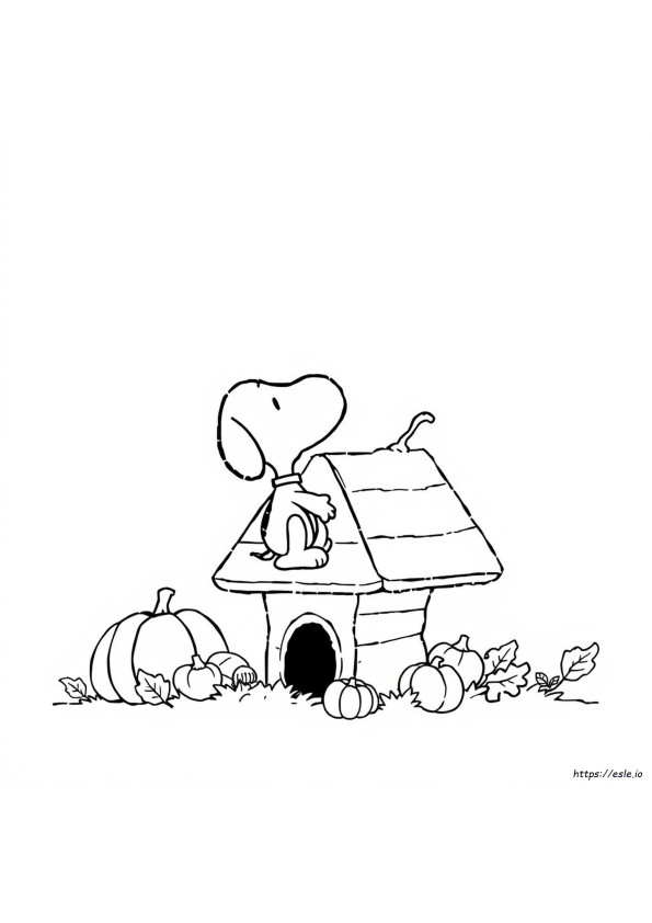 Snoopy Thanksgiving Kleurplaten