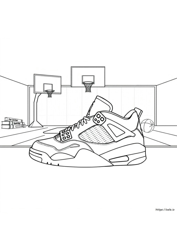 Jordan 4 Mewarnai Gambar Dapat Dicetak