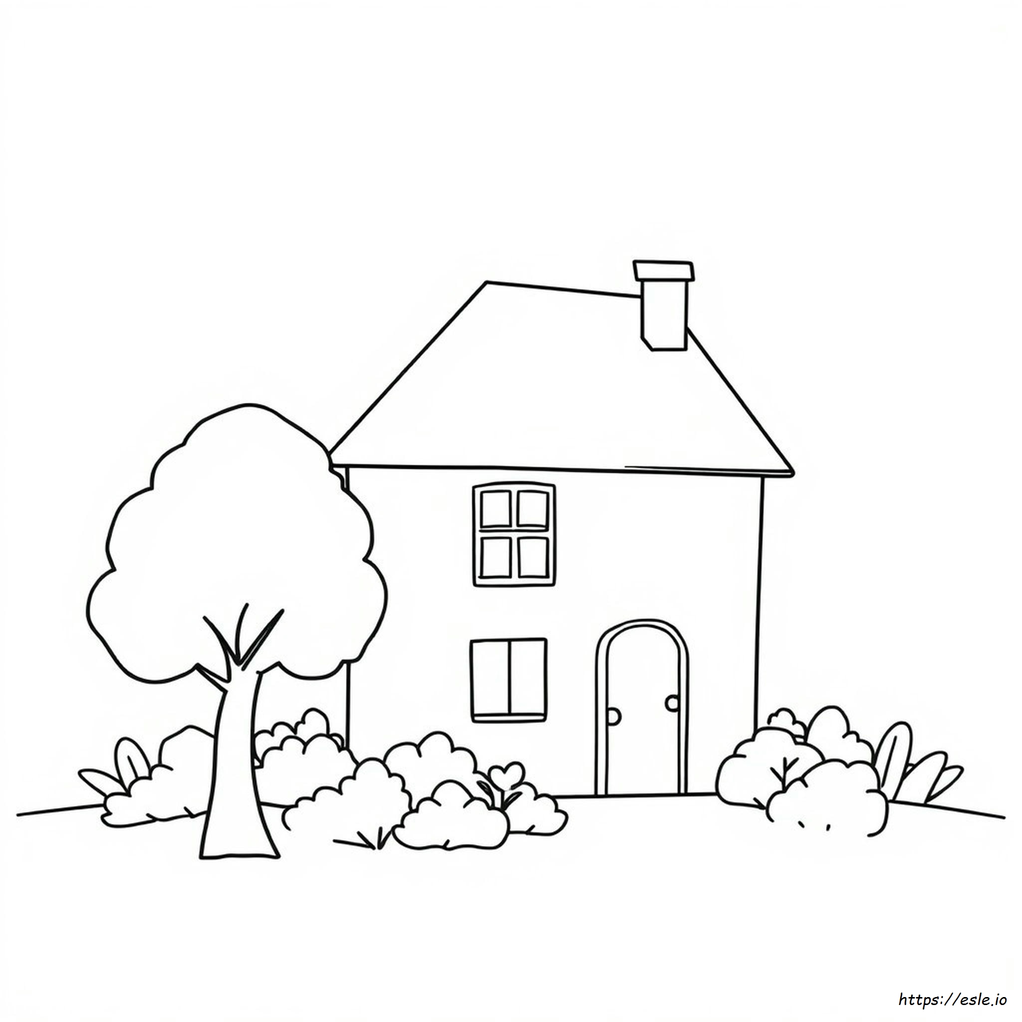Contorno De Casa Para Colorear