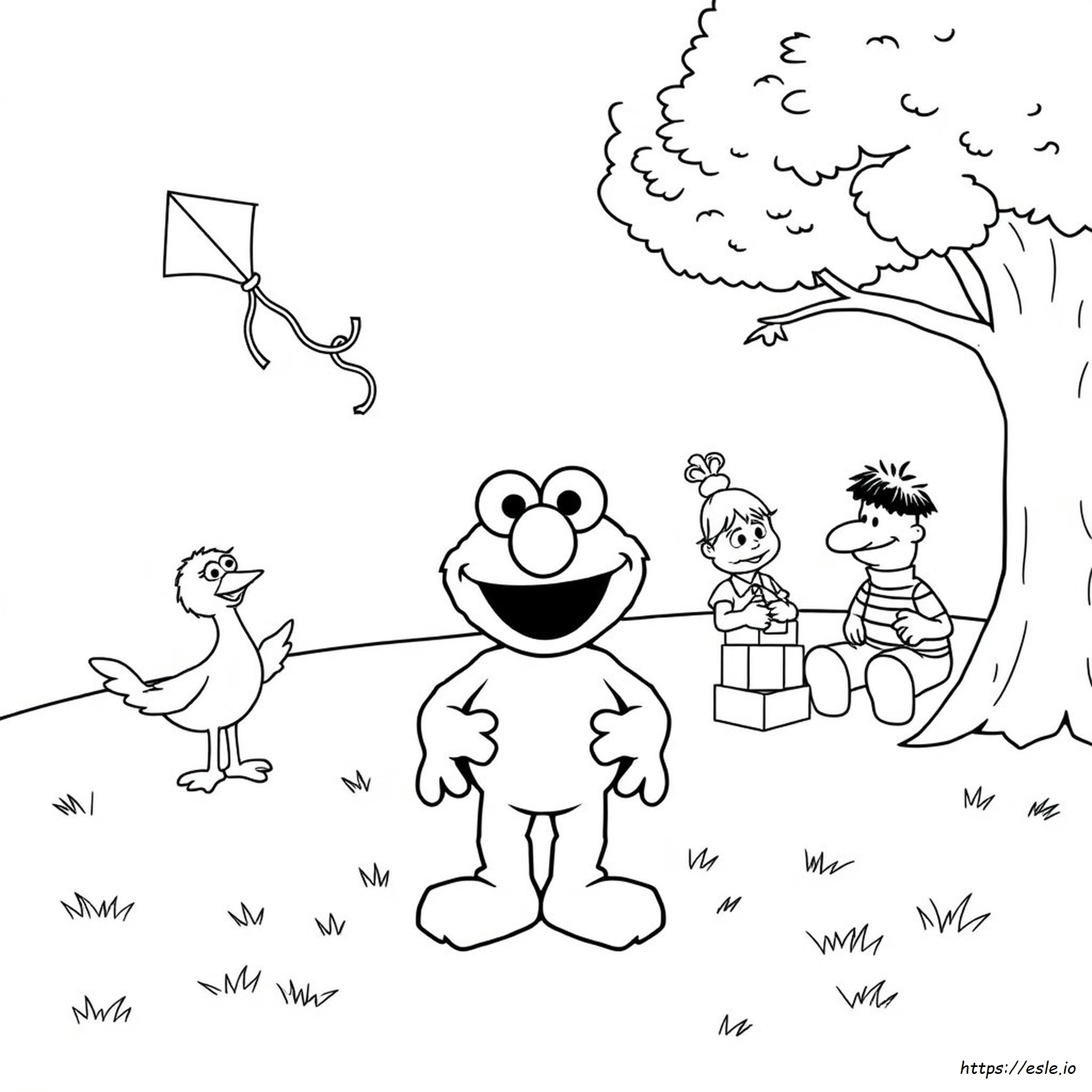 Elmo And Friends Coloring Pages