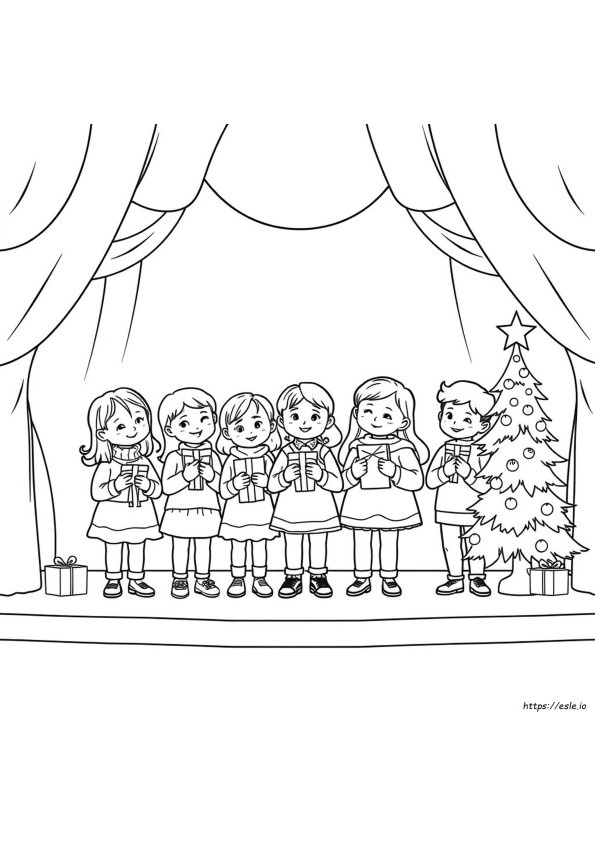 Halaman Mewarnai Terbaik Natal Pageant Pernah