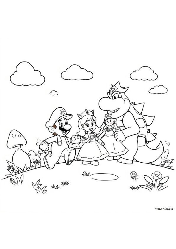Principessa Mario Da Colorare