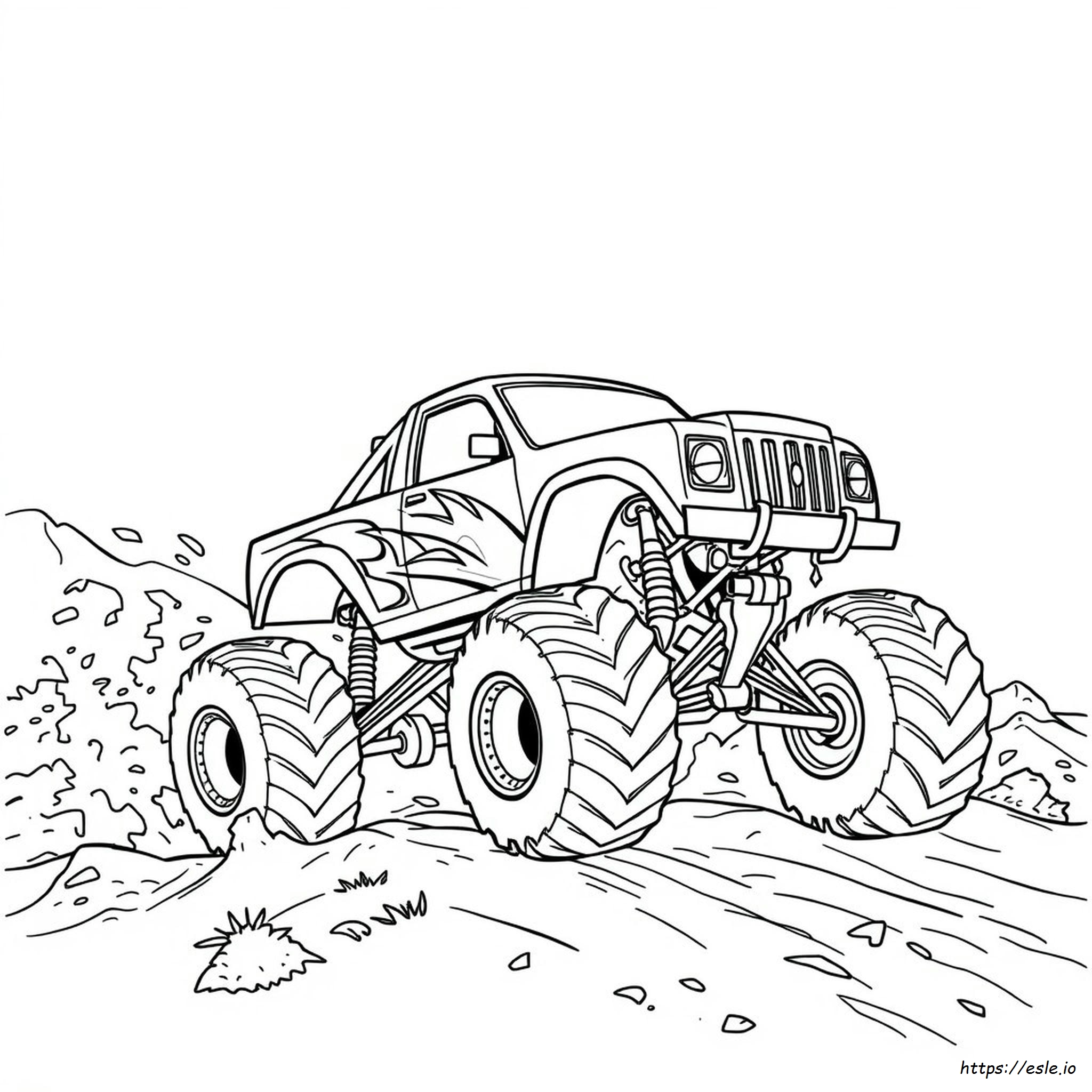 Kostenlose Monster Truck Ausmalbilder