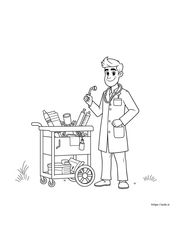 Gambar Mewarnai Alat Dokter
