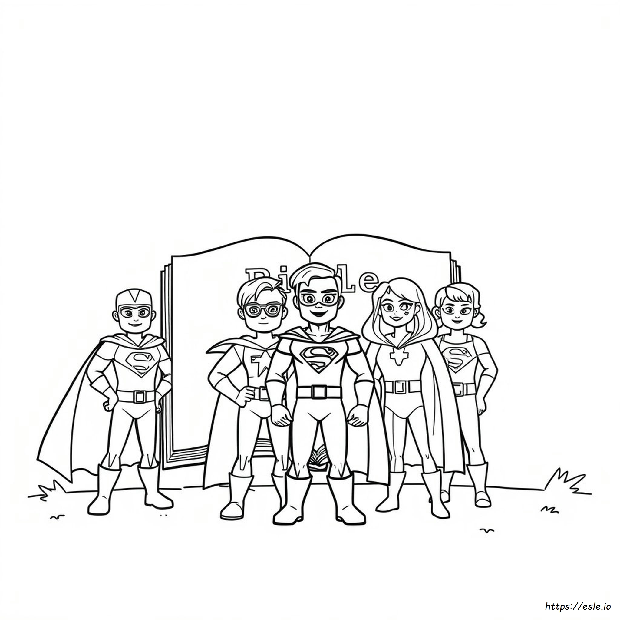 Bible Superhero Coloring Pages