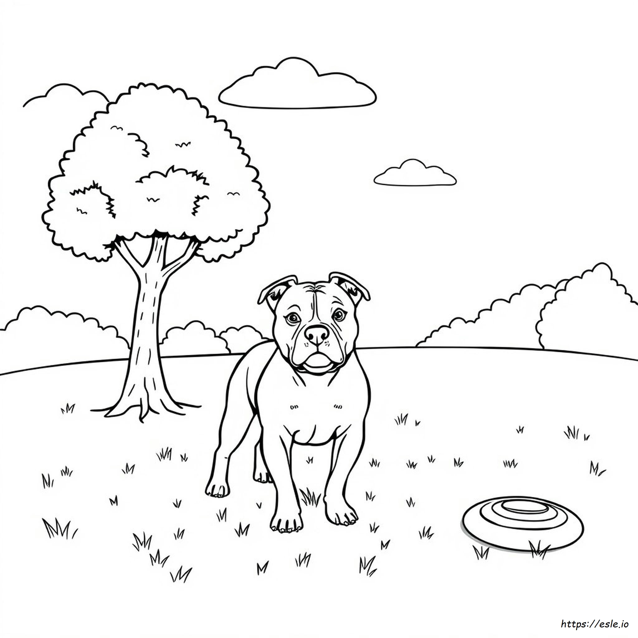 Printable Pitbull Dog Coloring Pages
