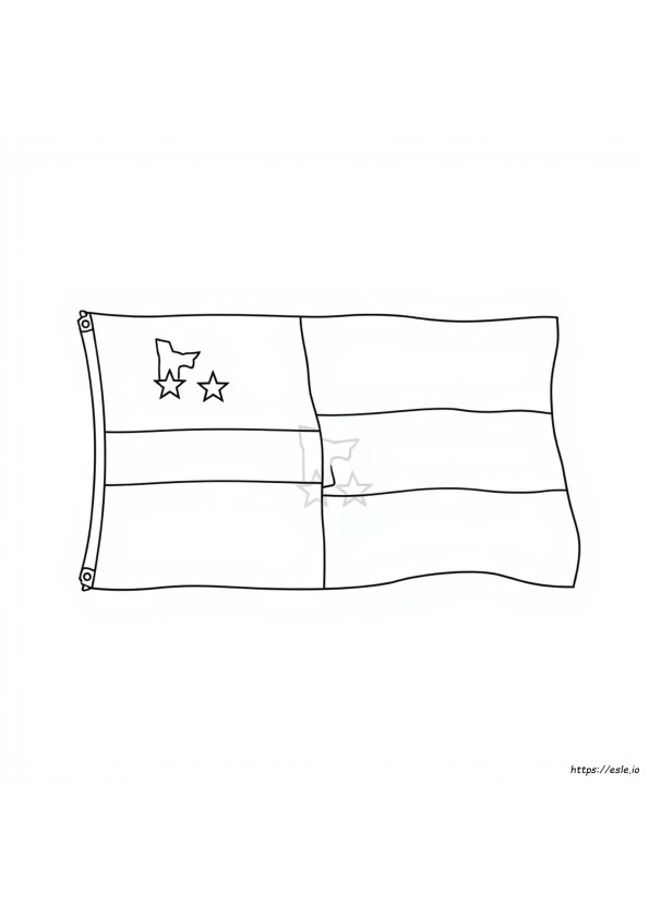 Mississippi State Flag Coloring Page